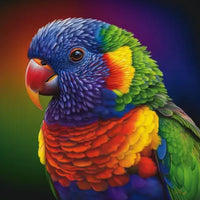 Australian bird lorikeet - Full Coverage of Diamonds - Made to Order - round or square - poured glue or Double sided Tape Adhesive - Australian Company