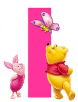 Alphabet Pooh Bear Letter I pink girl * Made to order … - Full Coverage of Diamonds